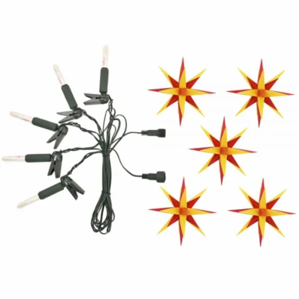 Herrnhuter Erweiterung für Sternenkette A1s Gelb Rot (13cm)