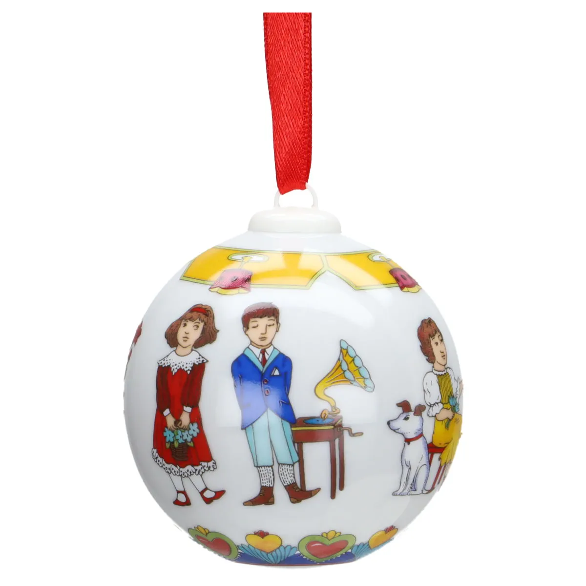 Weihnachtskugel 2008 - Tanzstunde - Hutschenreuther Weihnachtsartikel Weihnachtskugeln mit OVP