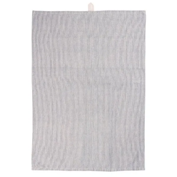 Ib Laursen Geschirrtuch Bertram Natur und Dunkelblauen Streifen (50x70cm)