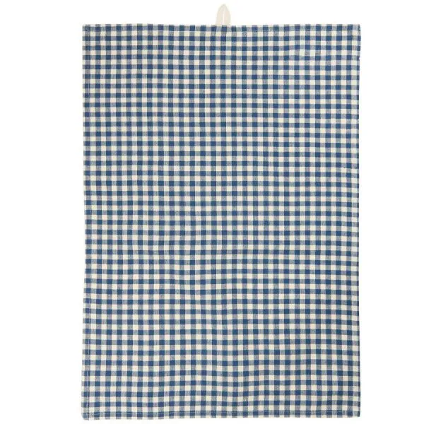 Ib Laursen Geschirrtuch Lucas Dunkelblau mit Karos (50x70cm)