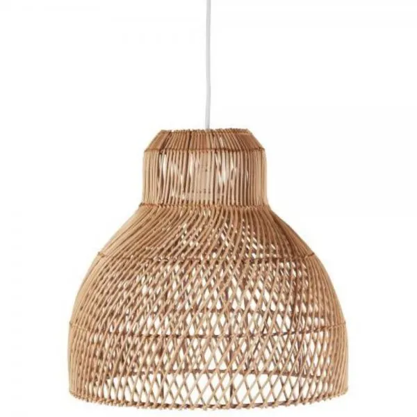 Ib Laursen Hängelampe Bambus Sacannah schräges Muster (36,5cm)