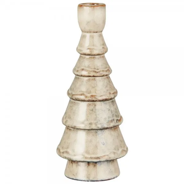 Ib Laursen Kerzenhalter Gerillt Braun Meliert (20,5x8,5 cm)