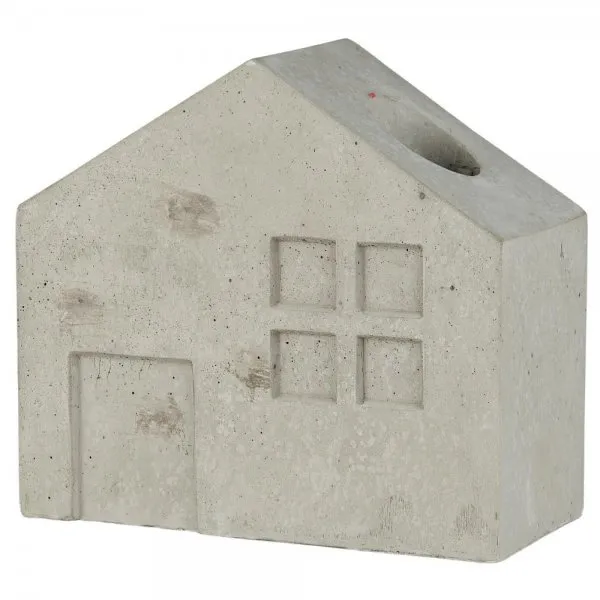 Ib Laursen Kerzenhalter Haus Beton (5,7x11x12 cm)