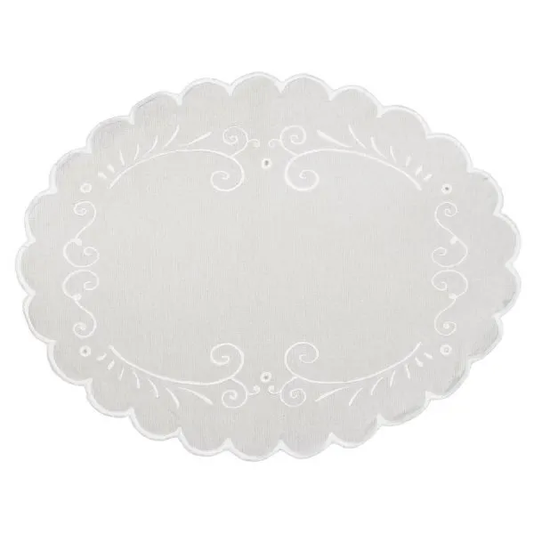 Ib Laursen Serviette für Brotkörbe Oval mit Stickereien (30x22cm)