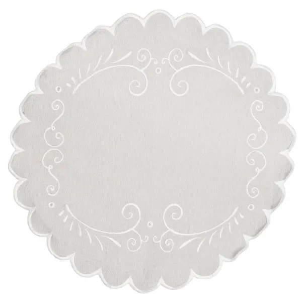 Ib Laursen Serviette für Brotkörbe Rund mit Stickereien (30cm)