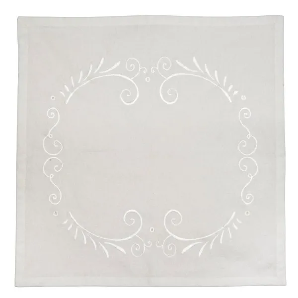 Ib Laursen Stoffserviette Weiß mit Stickereien