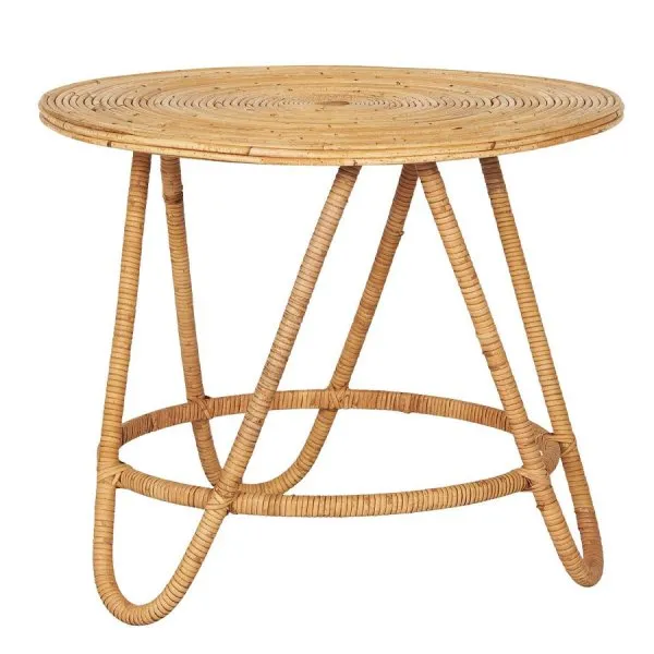 Ib Laursen Tisch Rund aus Rattan (60cm)