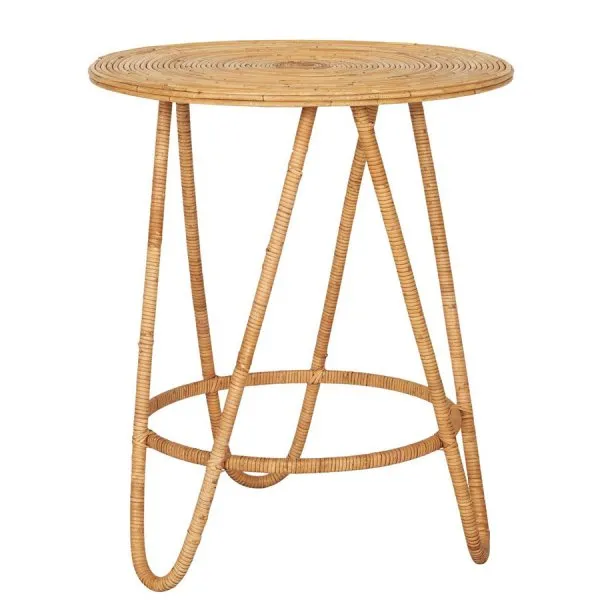 Ib Laursen Tisch Rund aus Rattan (72cm)