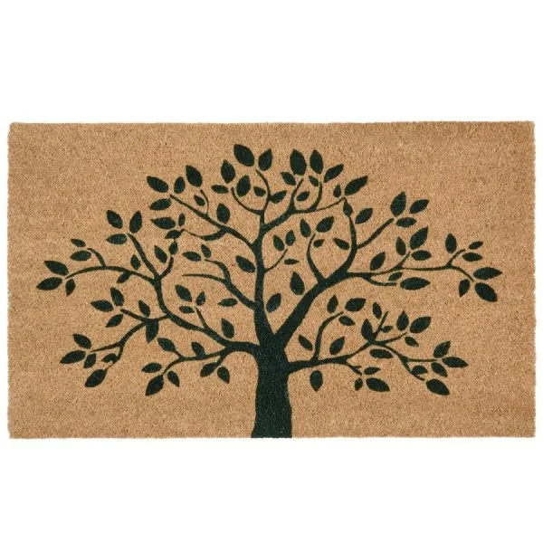 Ib Laursen Türmatte aus Kokosfasern mit Baum Motiv (60x40cm)