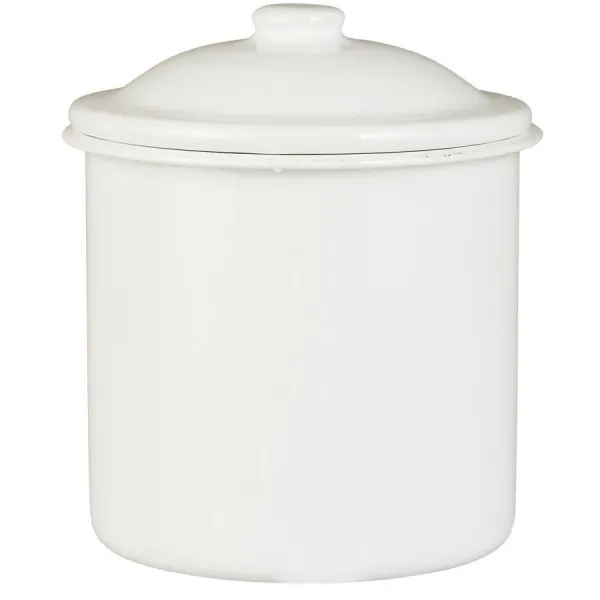 Ib Laursen Vorratsdose Emaille Weiß (13cm)