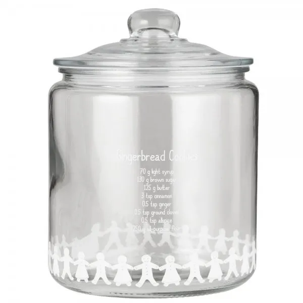 Ib Laursen Vorratskrug Glas mit Deckel Lebkuchenrezept (24x18,5cm)