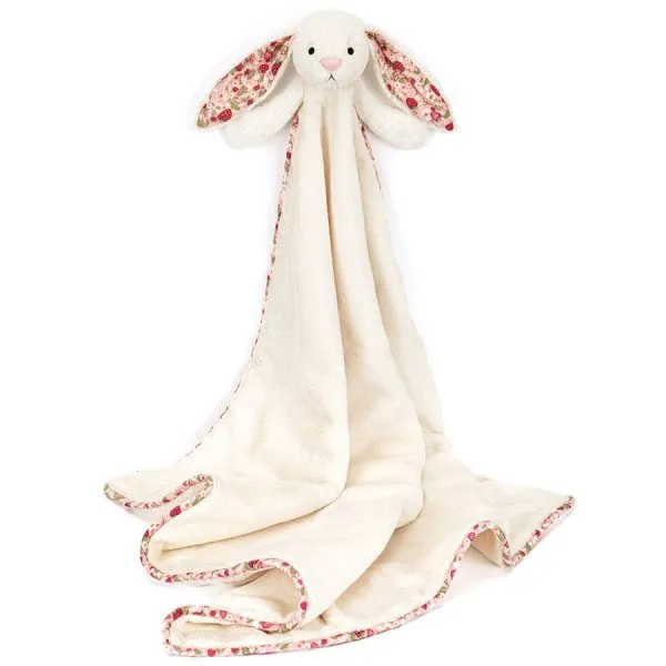 Jellycat Kuscheldecke Hase Blossom Cream Bunny Berry Blankie