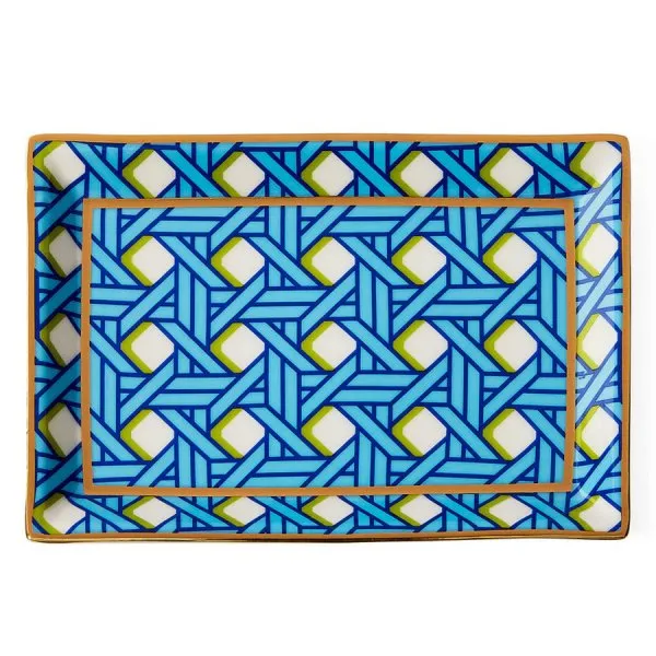 Jonathan Adler Ablageschale Basketweave Rectangle Tray
