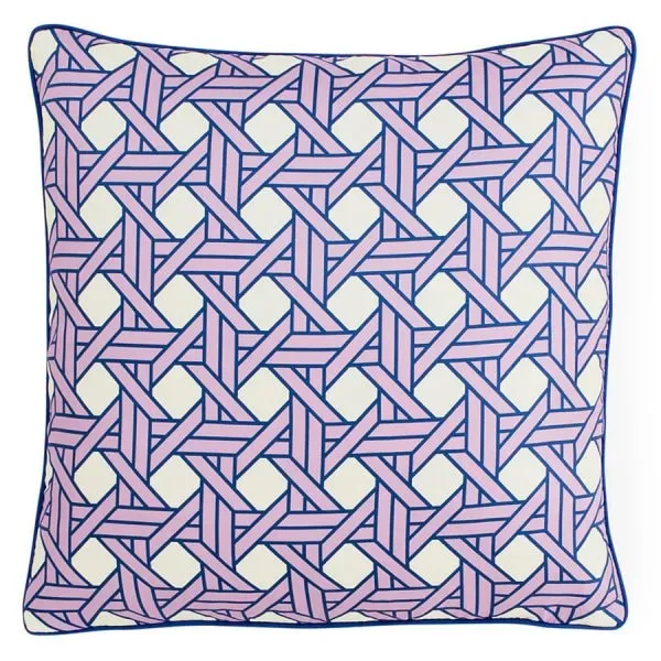 Jonathan Adler Kissen Basketweave Lavender Seide (40x40cm)