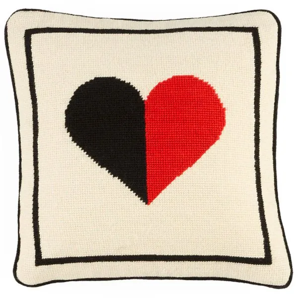 Jonathan Adler Kissen Needlepoint Dealer'S Choice Hearts (30x30cm)