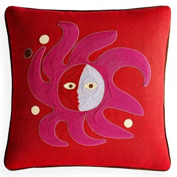 Jonathan Adler Kissen Playa Sonne Rot (45x45cm)