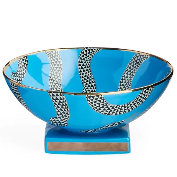 Jonathan Adler Schale Eden Schlangen Blau
