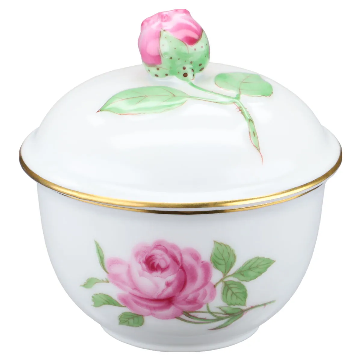 Zuckerdose klein - Fürstenberg Alt Fürstenberg Rote Rose 02171