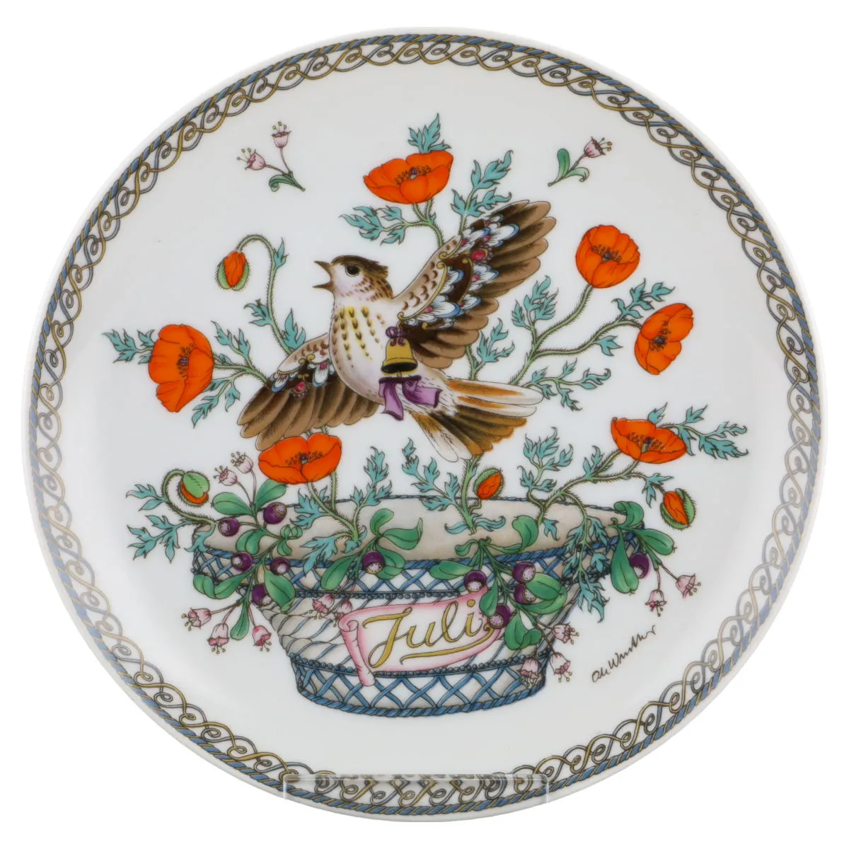 Wandteller klein - Juli Lerche - Hutschenreuther Ole Winther Monatsteller