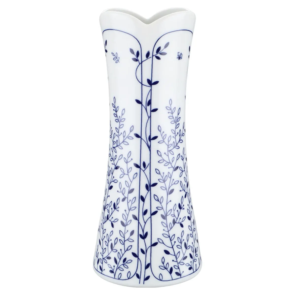 Vase 17 cm - Tirschenreuth Fleur Blätterzauber - Blau