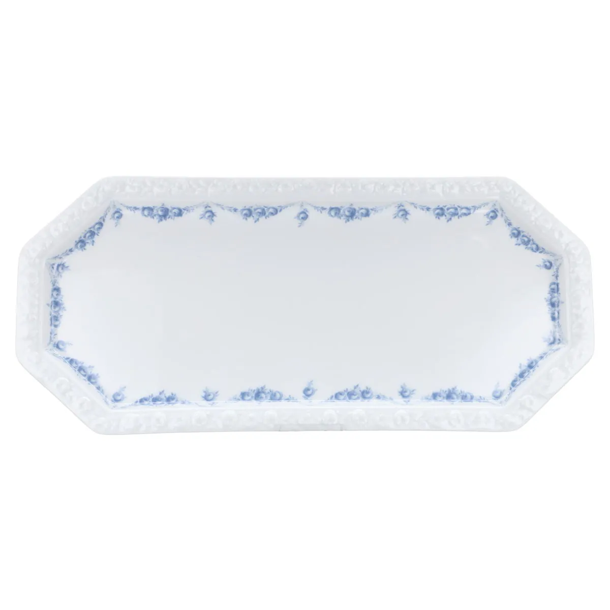 Königskuchenplatte - Rosenthal Maria Rosenkante - blau