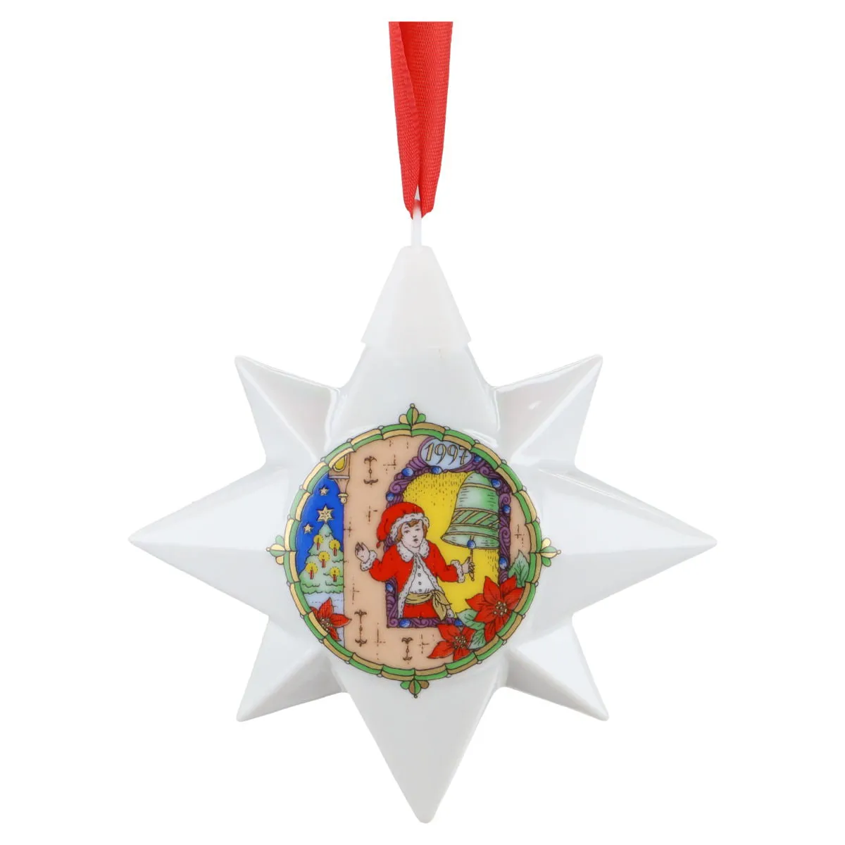 Weihnachtsstern 1997 - Turmläuten - Hutschenreuther Weihnachtsartikel Weihnachtsstern mit OVP