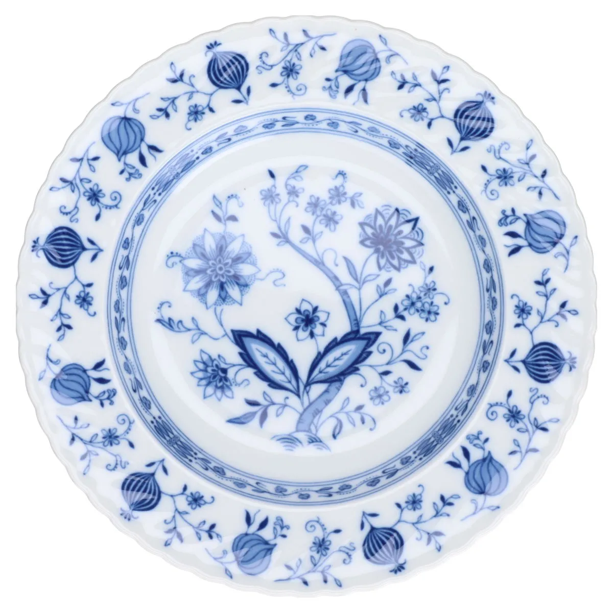 Suppenteller - Royal Tettau Drache-Modell Echt Kobalt Zwiebelmuster