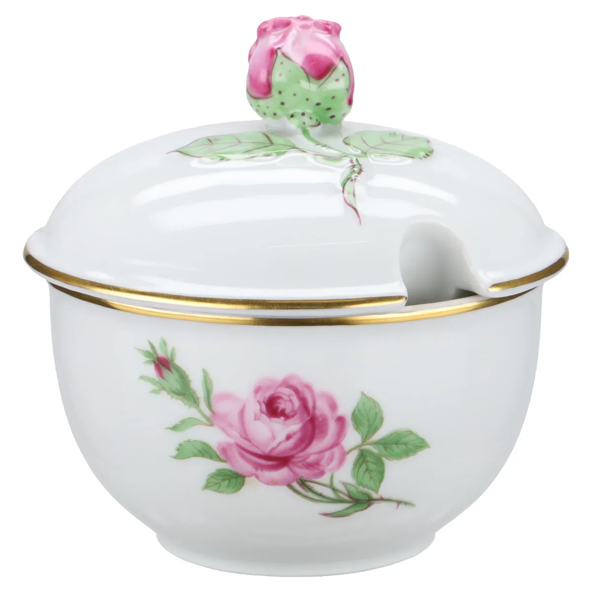 Konfitürendose - Fürstenberg Alt Fürstenberg Rote Rose 02171