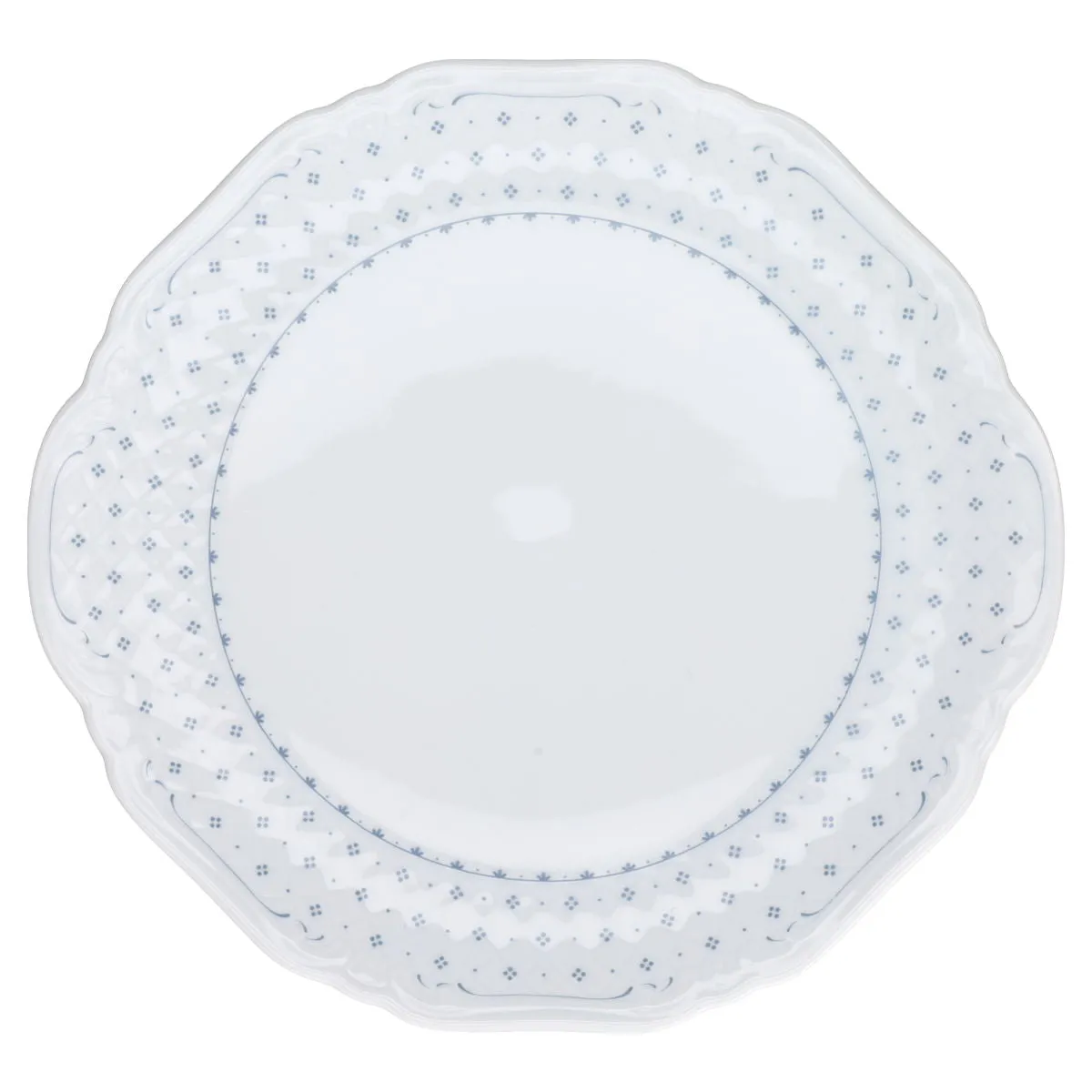 Kuchenplatte mit Griffen - Eschenbach La Reine - Form 800 blaue Punkte