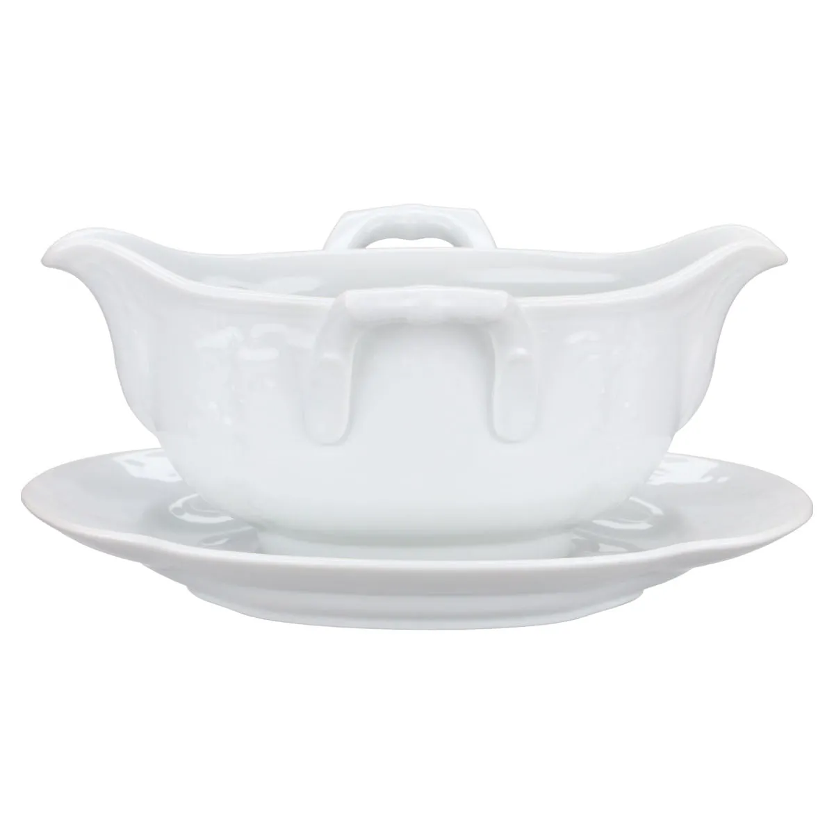 Sauciere mit Teller einteilig - Kaiser Dubarry weiß