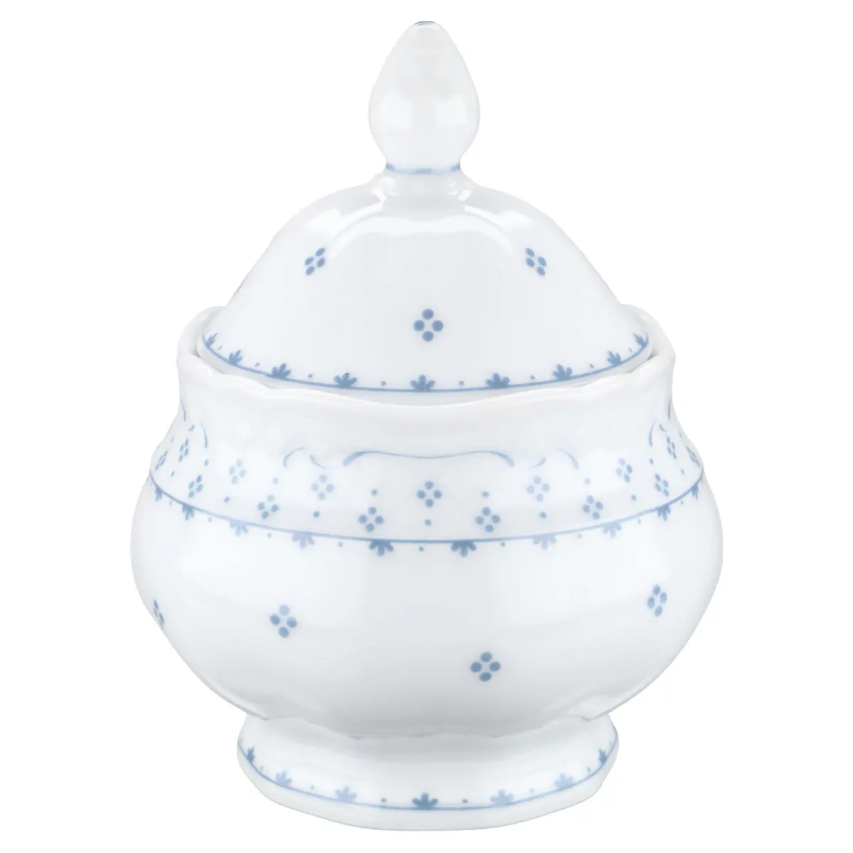 Zuckerdose - Eschenbach La Reine - Form 800 blaue Punkte