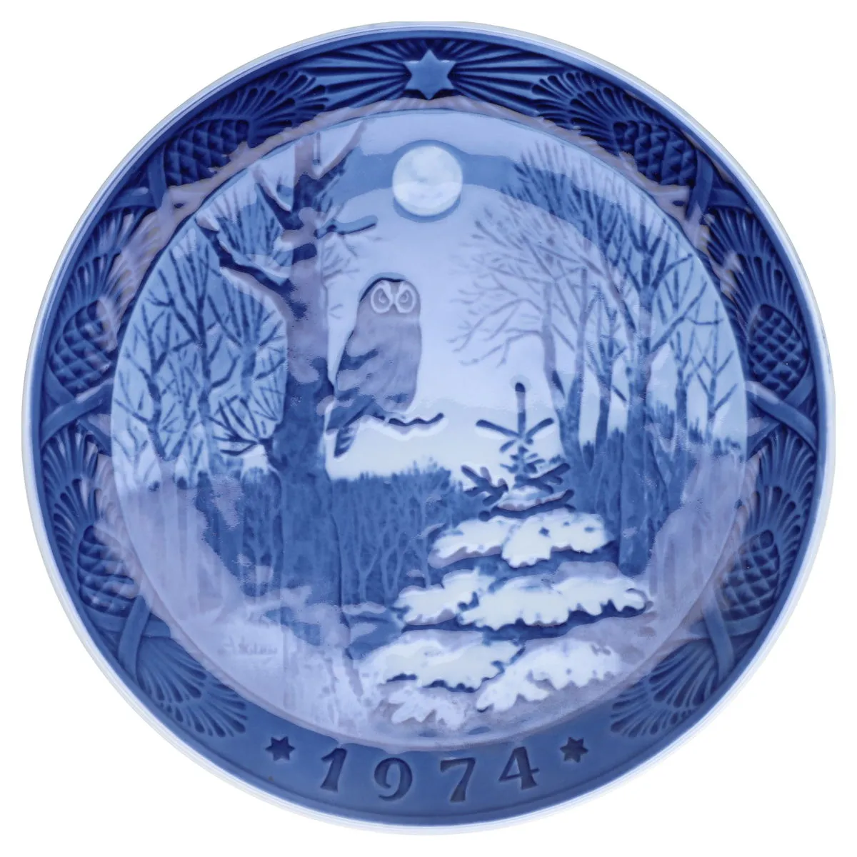 Weihnachtsteller 1974 - Winter Twilight - Royal Copenhagen Weihnachtsteller