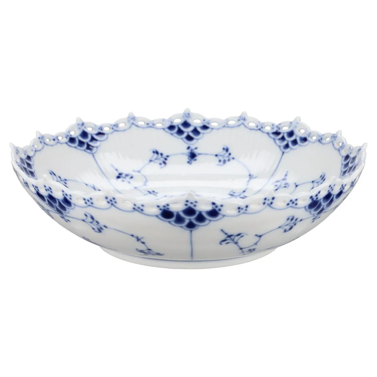 Schale Schüssel mittelgroß Modell 1018 - Royal Copenhagen Musselmalet Vollspitze I. Wahl