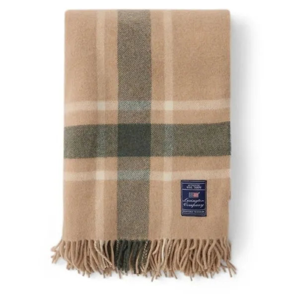 LEXINGTON Decke Frame Checekd Recycled Wool (130x170cm)