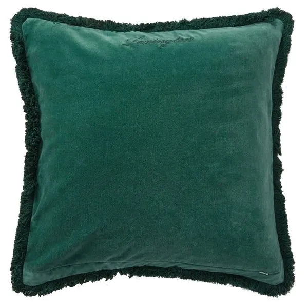 LEXINGTON Kissenbezug Velvet Finge Pillow Cover Grün (50x50cm)
