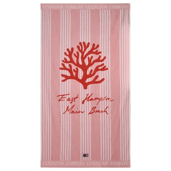 LEXINGTON Strandhandtuch Beach Towel Koralle Pink Coral (100x180cm)