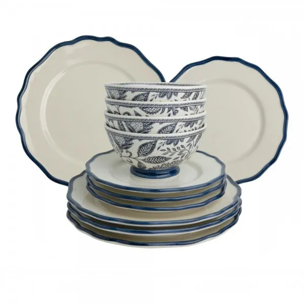 Laura Ashley Geschirr-Set Hedingham Blue (12-teilig)