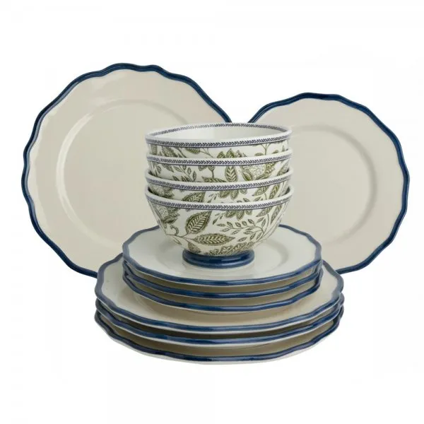 Laura Ashley Geschirr-Set Hedingham Blue Sage (12-teilig)