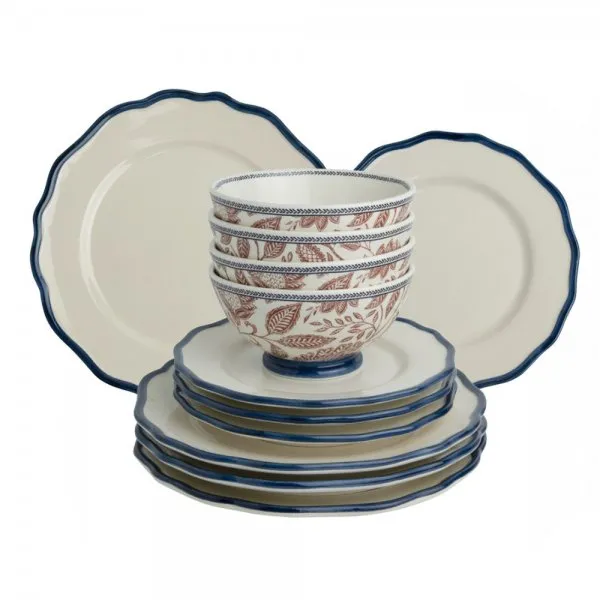 Laura Ashley Geschirr-Set Hedingham Blue Terra (12-teilig)
