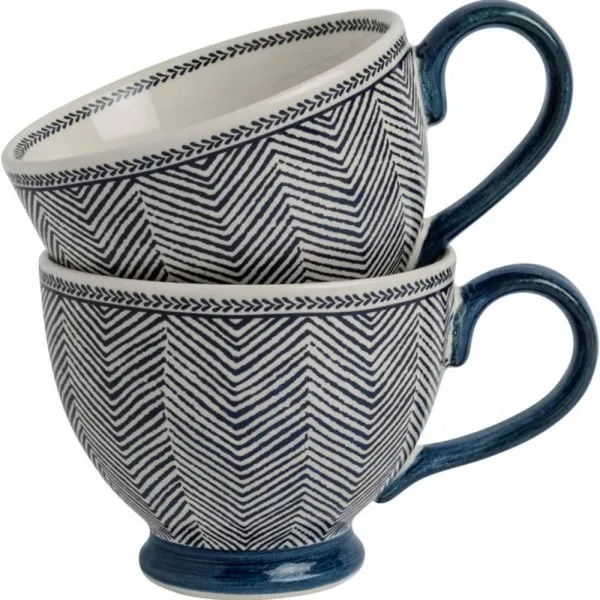 Laura Ashley Henkelbecher Edwin Blue (430ml) (2-teilig)