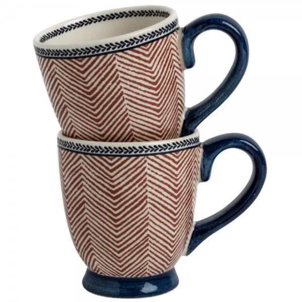 Laura Ashley Henkelbecher Edwin Blue Terra (200ml) (2-teilig)