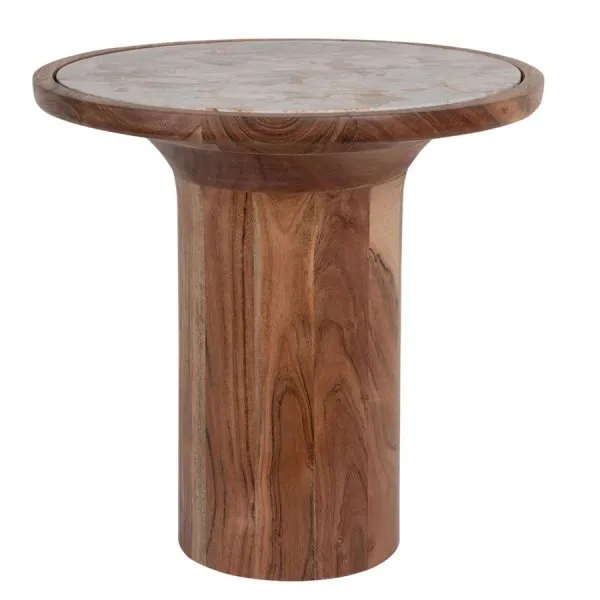 Leitmotiv Beistelltisch Tubo High mit Marmorplatte (40cm)