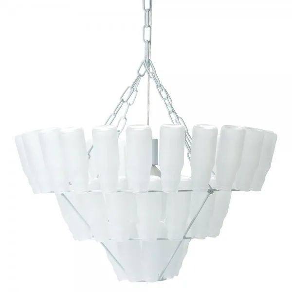 Leitmotiv Hängeleuchte Flaschen Bottle Weiß