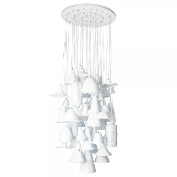 Leitmotiv Hängeleuchte Melange Grande Weiß