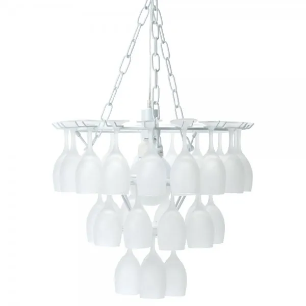 Leitmotiv Hängeleuchte Weingläser Vino Weiß