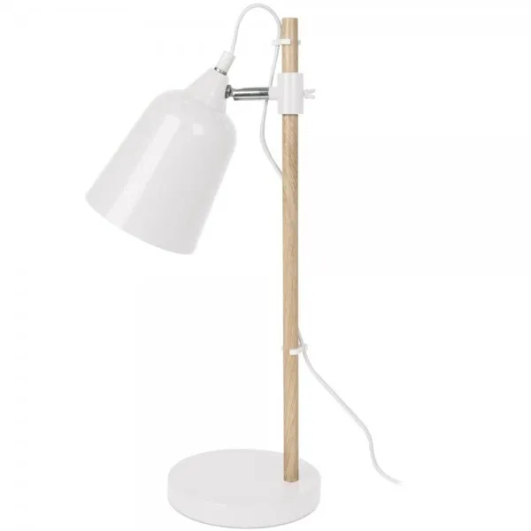 Leitmotiv Tischleuchte Wood-like Metal White (12x48,5cm)