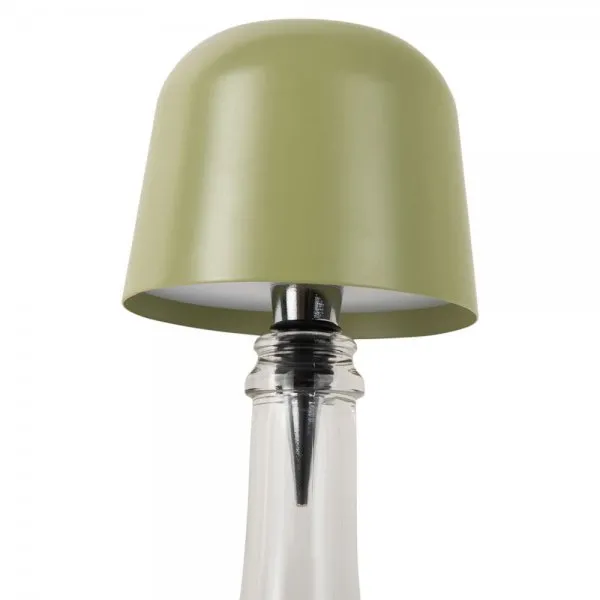 Leitmotiv portable LED Lampe für Flaschen Bottle Lamp Cone Hat Tea Green