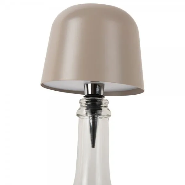 Leitmotiv portable LED Lampe für Flaschen Bottle Lamp Cone Hat Warm Grey