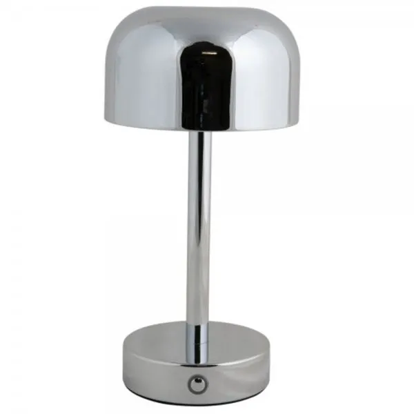 Leitmotiv portable Tischlampe James LED Silber verchromt