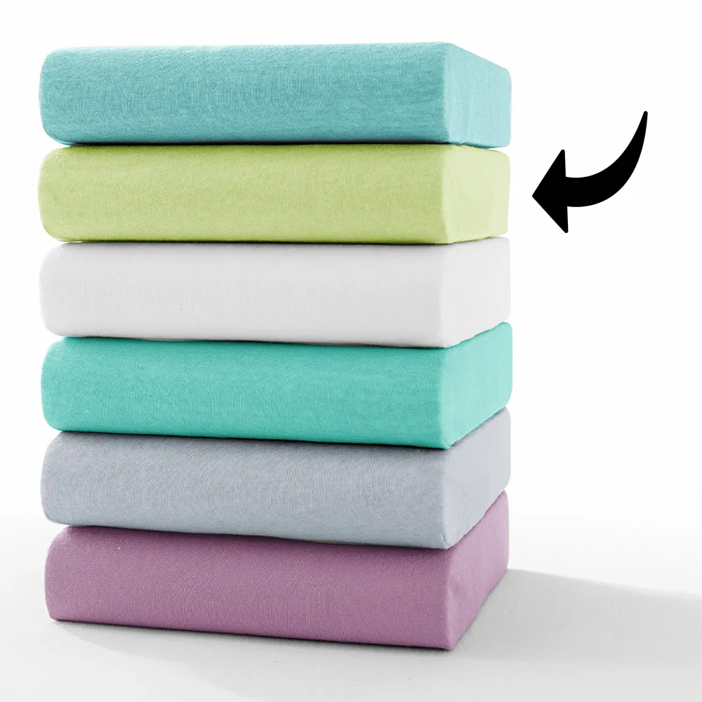 Dreamtex Supersoft-Jersey-Spannbetttuch, ca. 180 - 200 x 200 cm - Lemon